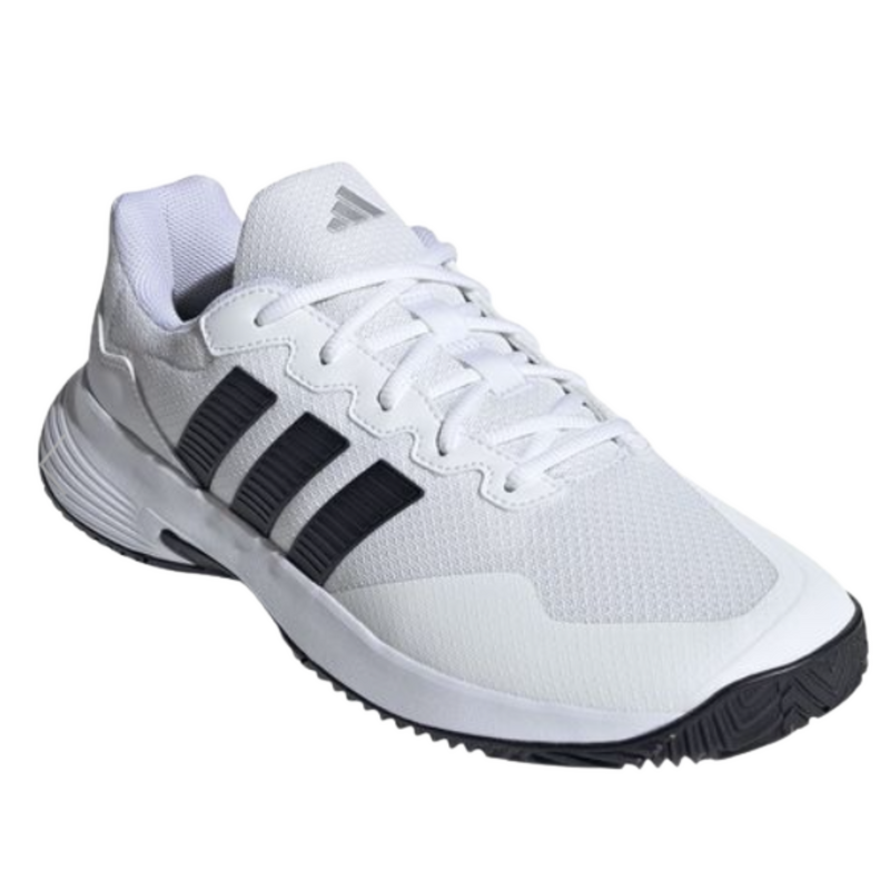 Adidas Mens Gamecourt 2.0 Tennis Shoes - Black/White - main image