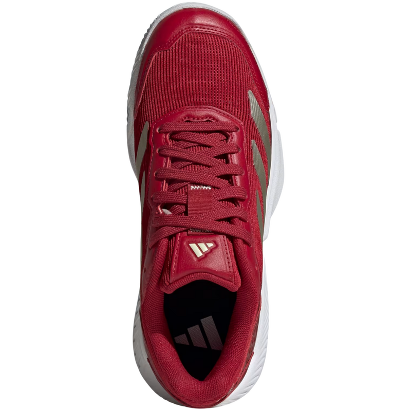 Adidas Womens Courtquick Padel Shoes - Team Victory Red / Ice Gold Metallic / Chalk White - main image