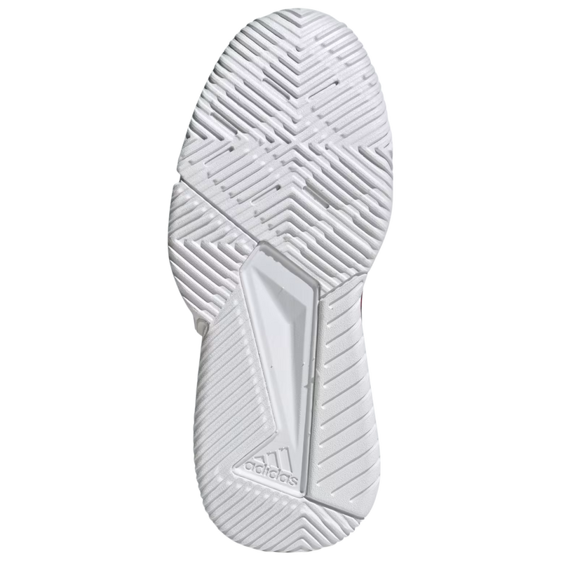 Adidas Womens Courtquick Padel Shoes - Team Victory Red / Ice Gold Metallic / Chalk White - main image