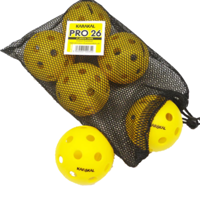 Karakal Pro 26 Indoor Pickleball Balls (6 Pack) - main image