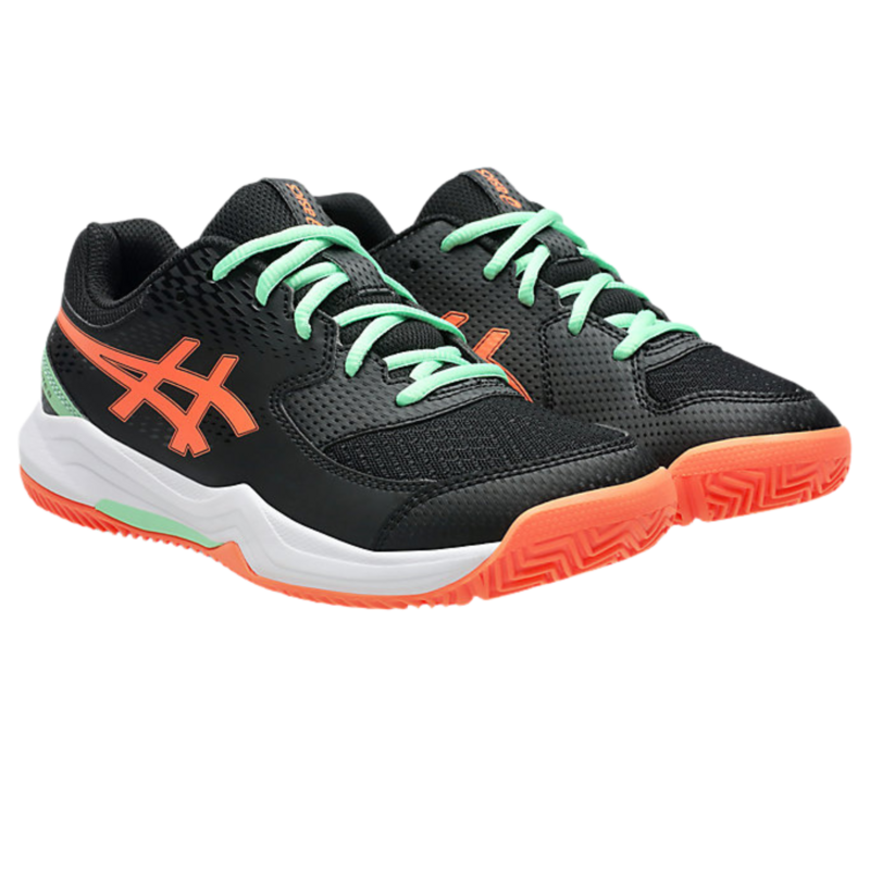 Asics Kids Gel-Dedicate 8 GS Padel Shoes- Black/ Vivid Coral - main image