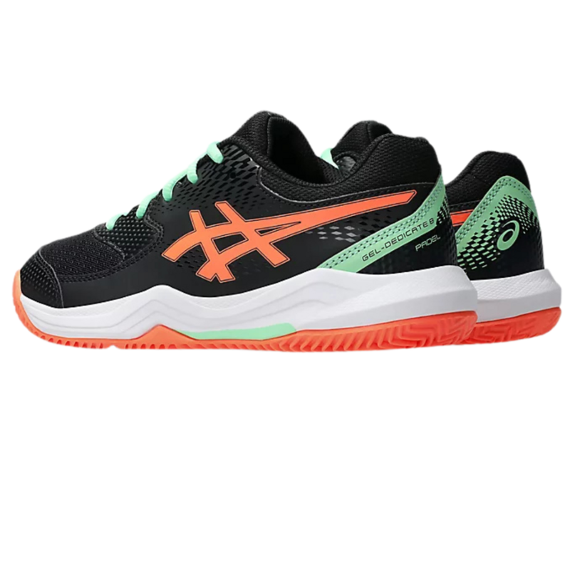 Asics Kids Gel-Dedicate 8 GS Padel Shoes- Black/ Vivid Coral - main image