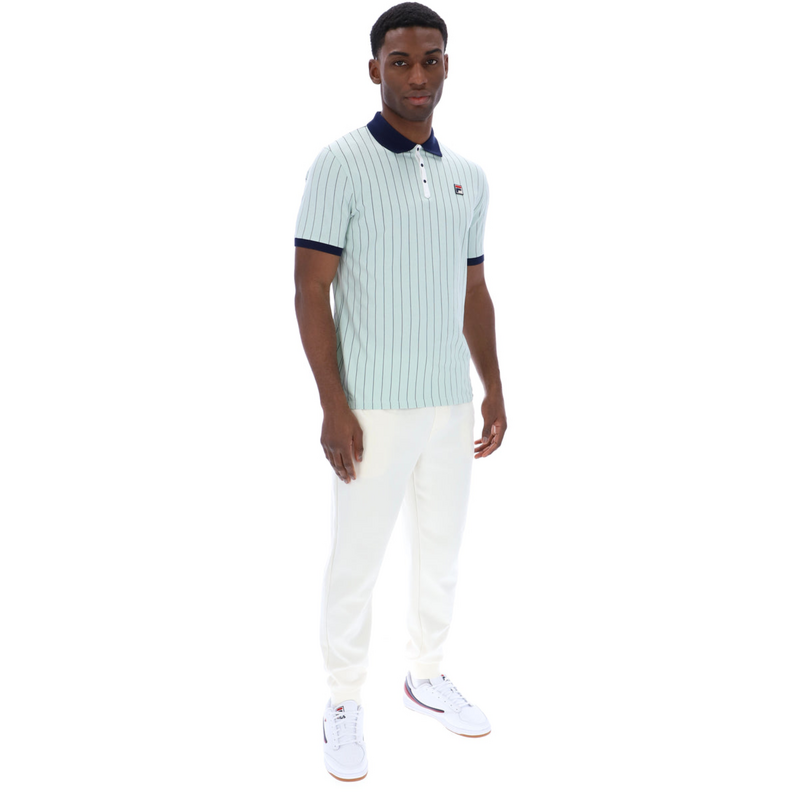 Fila Mens BB1 Classic Vintage Striped Polo - Surf Spray/ Fila Navy/ White - main image