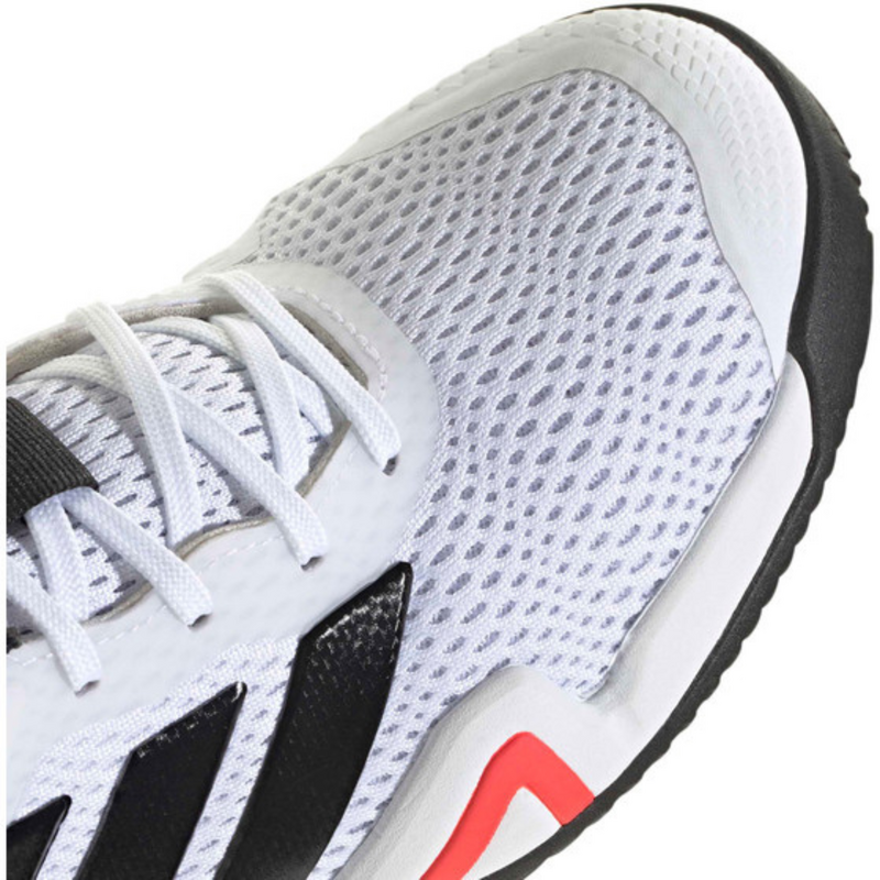 Adidas Kids Barricade Tennis Shoes - Cloud White/Core Black/Lucid Red - main image