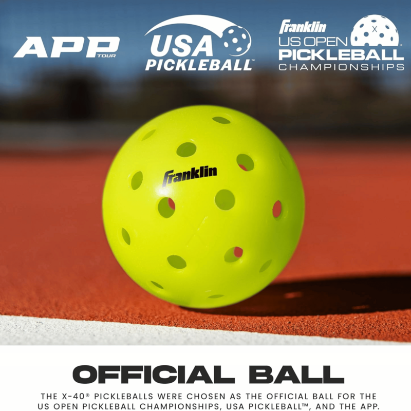 Franklin X-40 Outdoor Pickleball Balls (3 Pack) - Yellow - main image