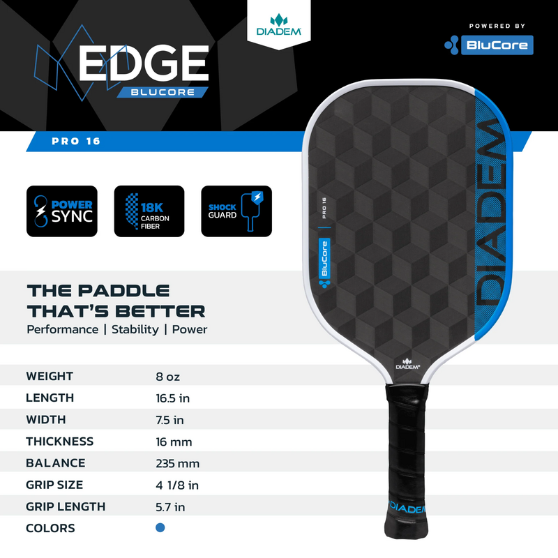 Diadem Edge BlueCore Pro Pickleball Paddle - main image