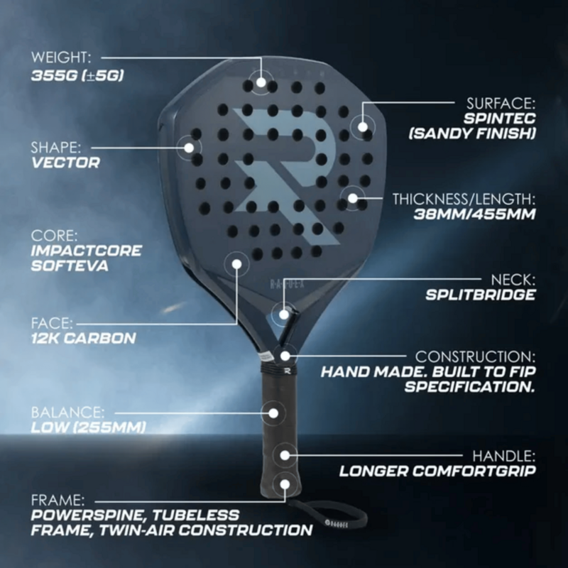 Raquex Evion Precision Padel Racket - Navy - main image