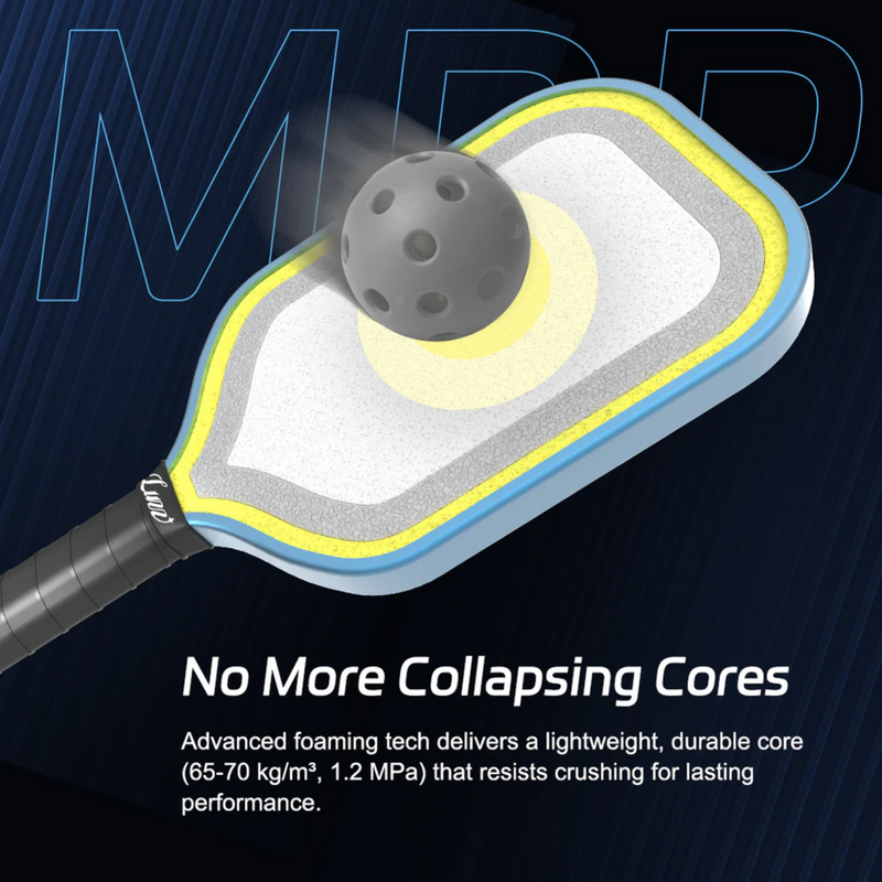 Luzz Pro 4 Blue Blaze Inferno Pickleball Paddle - main image