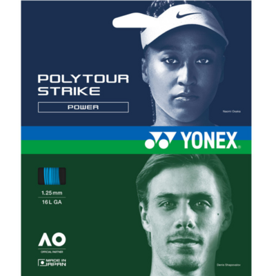 Yonex PolyTour Strike 16L (1.25mm) Tennis String Set - Blue - main image