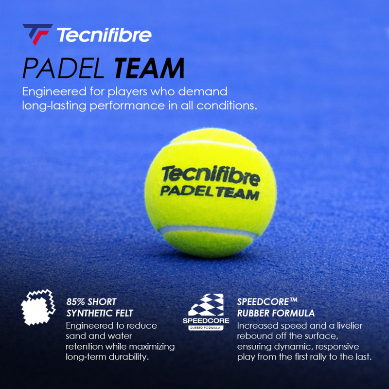 Tecnifibre Padel Team Balls (3 Ball Can) - main image