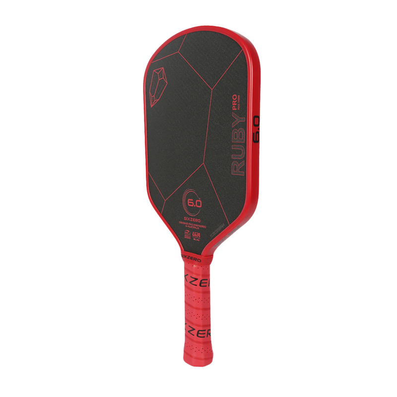 Six Zero Ruby Pro 14mm Pickleball Paddle- Red - main image