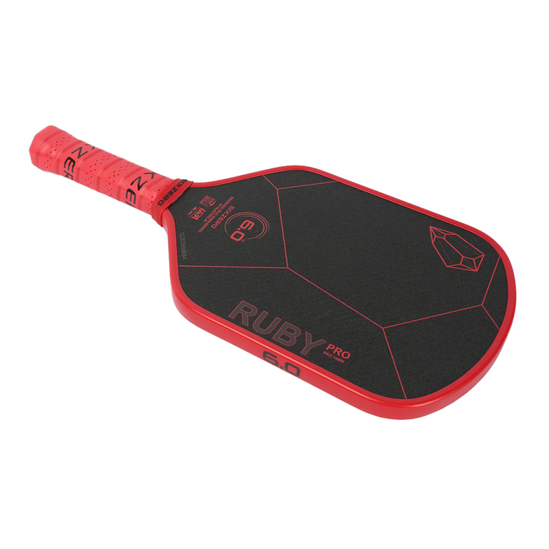 Six Zero Ruby Pro 14mm Pickleball Paddle- Red - main image
