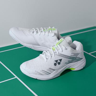 Yonex Mens Cascade Accel Badminton Shoes - White/Lime - main image