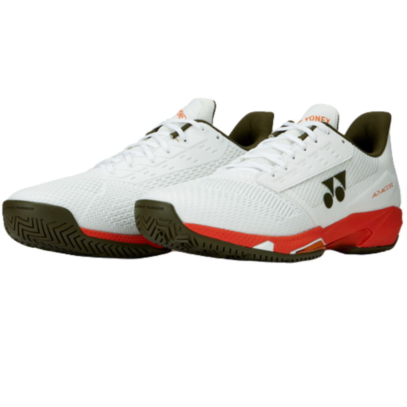 Yonex Mens Ad Accel Tennis Shoes - White/Orange - main image