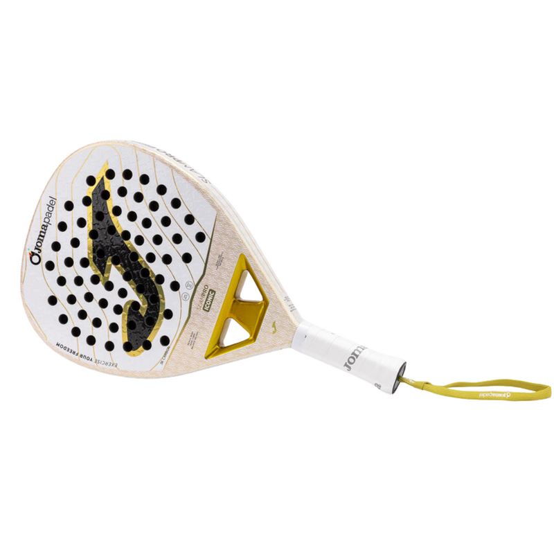 Joma Slam Pro Iconic Padel Racket - White/Gold - main image