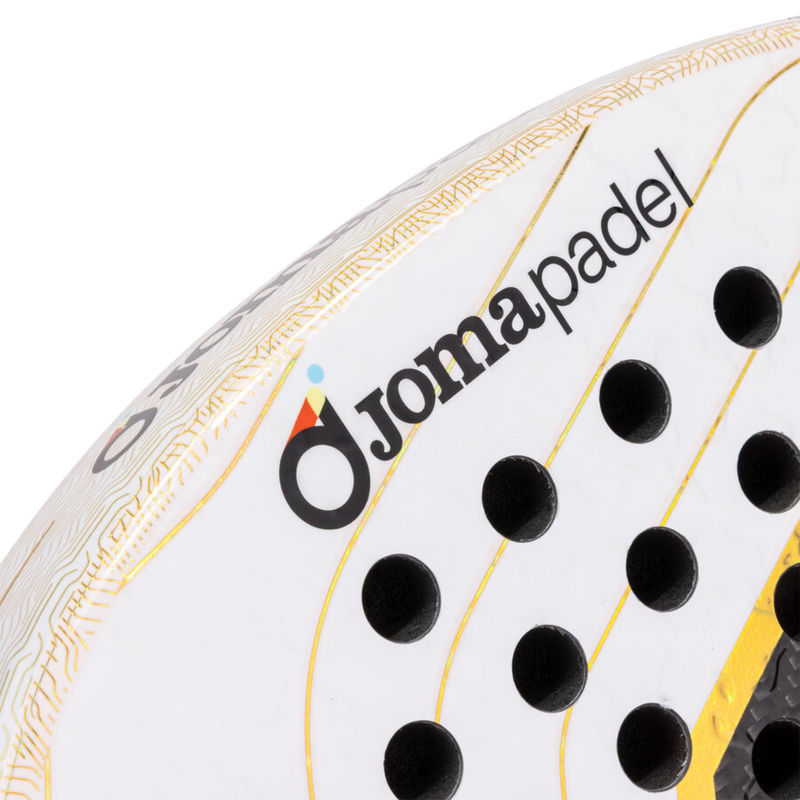 Joma Slam Pro Iconic Padel Racket - White/Gold - main image