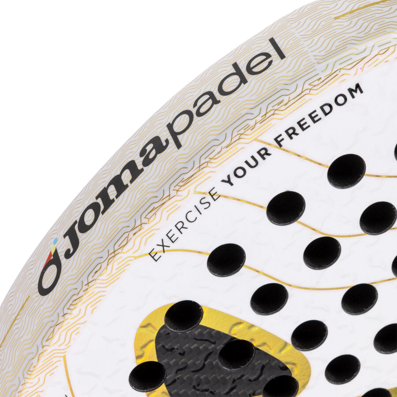 Joma Slam Pro Iconic Padel Racket - White/Gold - main image