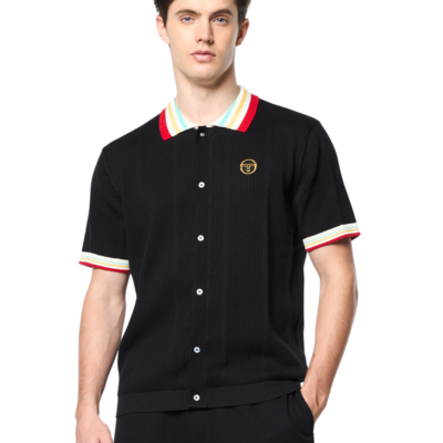 Sergio Tacchini Mens Slice Polo - Black - main image