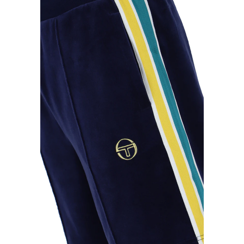 Sergio Tacchini Mens Monte Velour Shorts- Maritime Blue/Mango Mint - main image