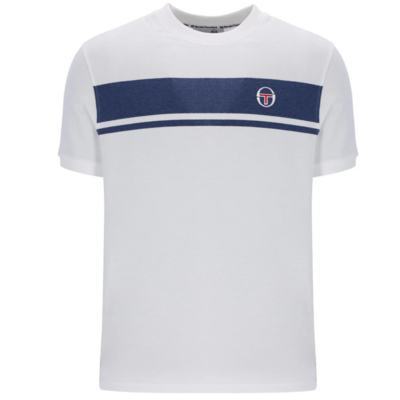 Sergio Tacchini Mens YoungLine Polo Shirt Gardenia/MaritimeBlue - main image