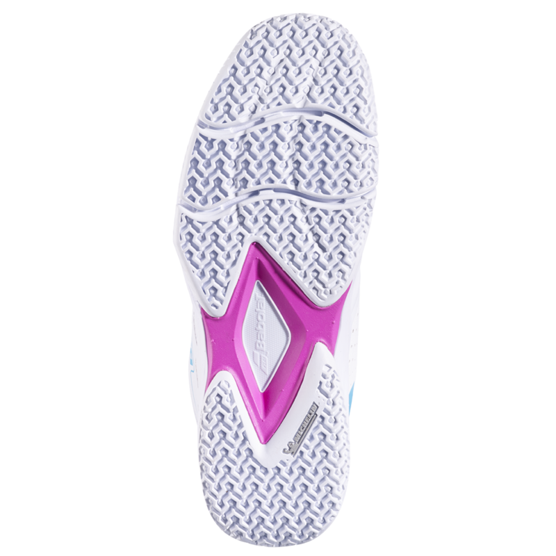 Babolat Womens Sensa Rise Padel Shoes - White/Rhodamine Red - main image