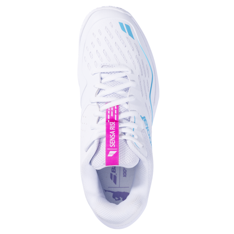 Babolat Womens Sensa Rise Padel Shoes - White/Rhodamine Red - main image