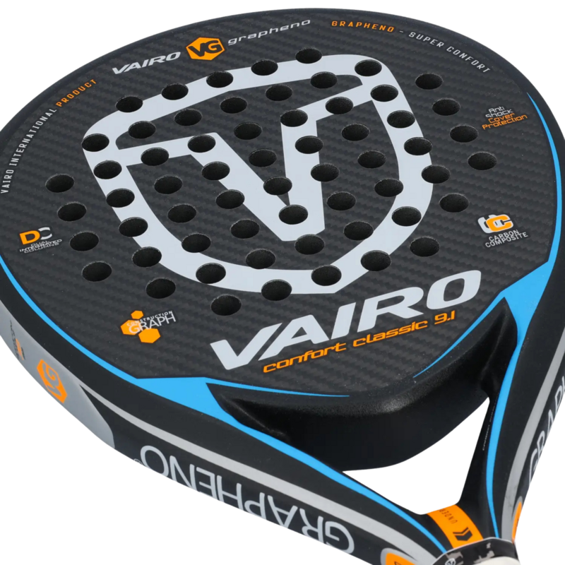 Vairo Grapheno Confort Padel Racket- Black/Blue - main image