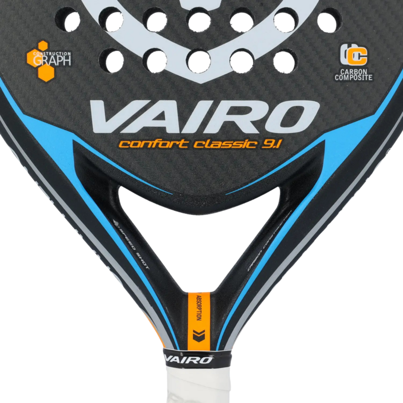 Vairo Grapheno Confort Padel Racket- Black/Blue - main image