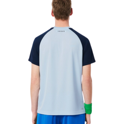 Lacoste Ultra Dry Colour-Block Tennis T-shirt- Blue - main image