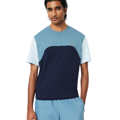 Lacoste Cotton Jersey Block T-shirt - Blue - main image