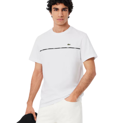 Lacoste Trim Cotton Jersey T-shirt - White - main image