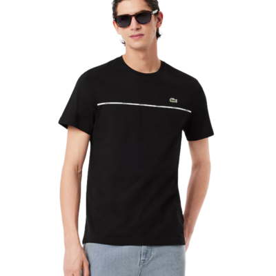 Lacoste Trim Cotton Jersey T-shirt - Black - main image