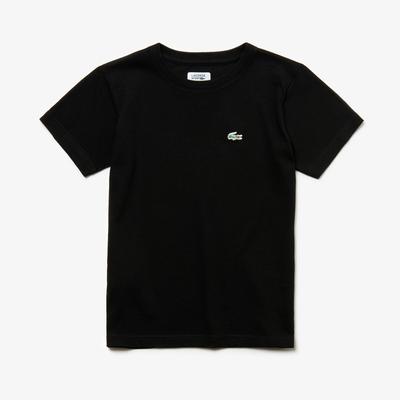 Lacoste Boys Colourblock Tennis Tee - Black - main image