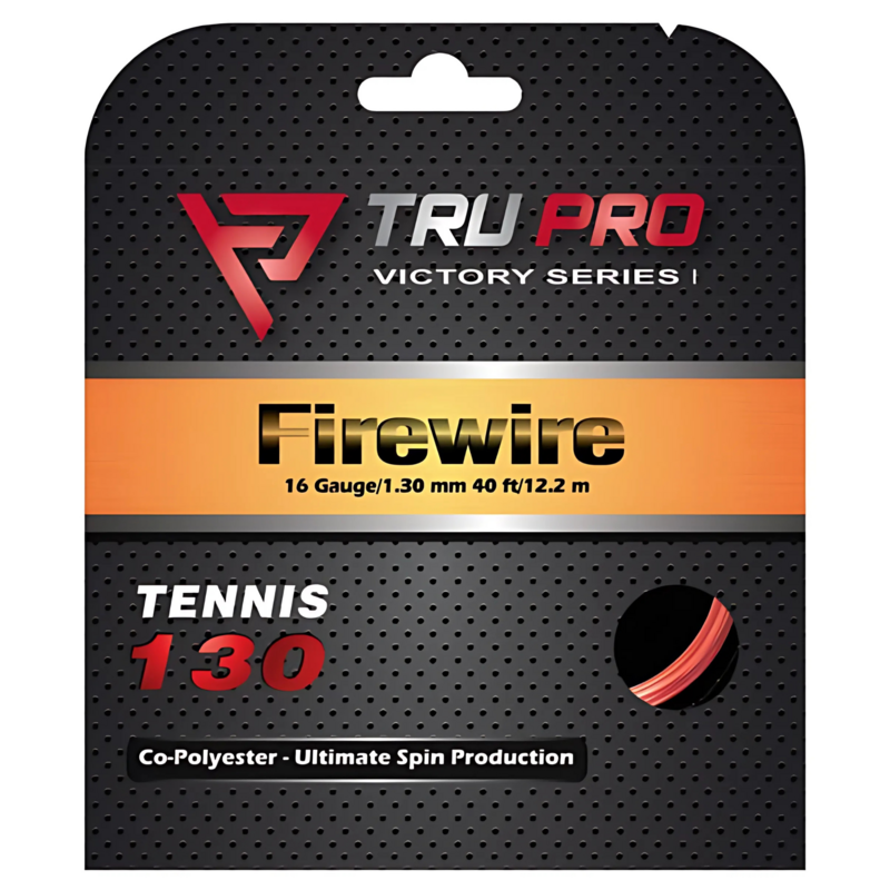 Tru Pro T1 Firewire 16 1.30mm Tennis String Set - Red - main image