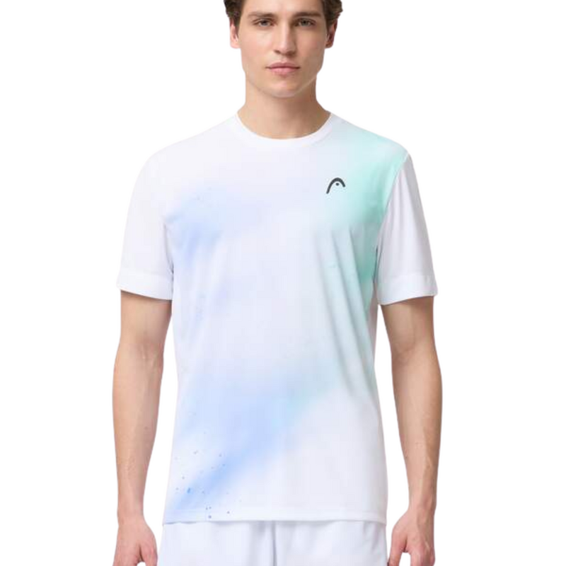 HEAD Mens Topspin T-Shirt - Turquoise/Print Vision - main image