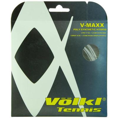 Volkl V-Maxx Hybrid Tennis String Set - Black/Silver - main image