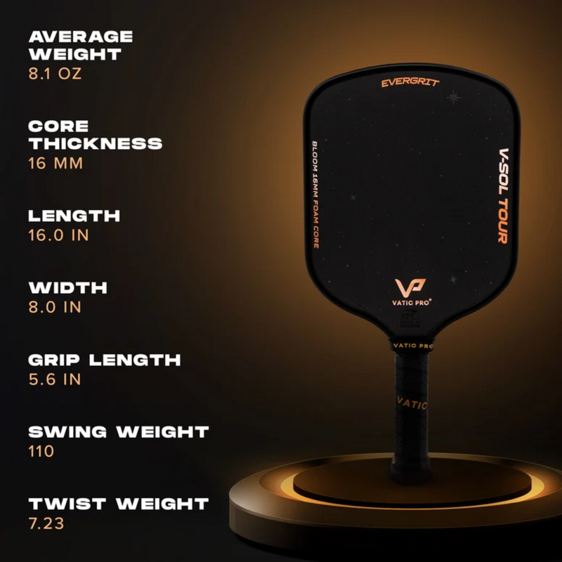 Vatic Pro V-Sol Tour Bloom With Evergrit Pickleball Paddle - main image