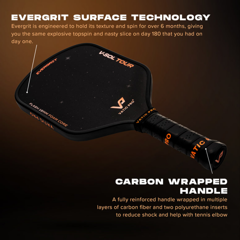 Vatic Pro V-Sol Tour Bloom With Evergrit Pickleball Paddle - main image