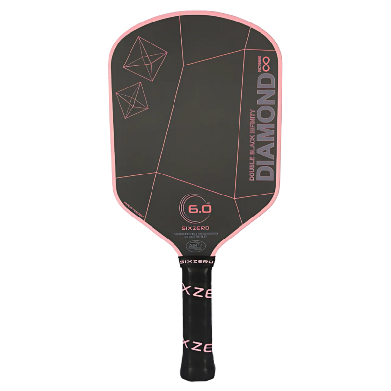 Six Zero Infinity Edgeless Black Diamond Control 16mm Pickleball Paddle  - main image