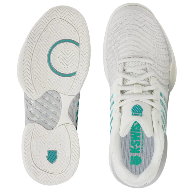 K-Swiss Womens Express Light 3 Tennis Shoes - Blanc De Blanc/Baltic/Glacier Grey - main image