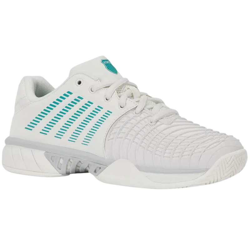 K-Swiss Womens Express Light 3 Tennis Shoes - Blanc De Blanc/Baltic/Glacier Grey - main image