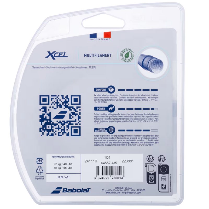 Babolat Xcel 16 (1.30mm) Tennis String Set - Red - main image