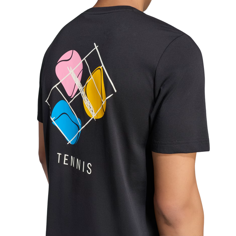 Adidas Mens Tennis US Category Graphic T-Shirt - Black - main image