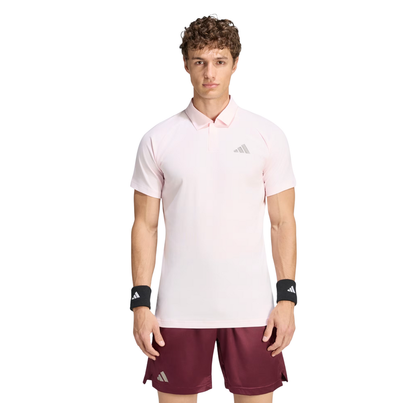 Adidas Mens Freelift Polo Pro Shirt - Distilled Pink   - main image