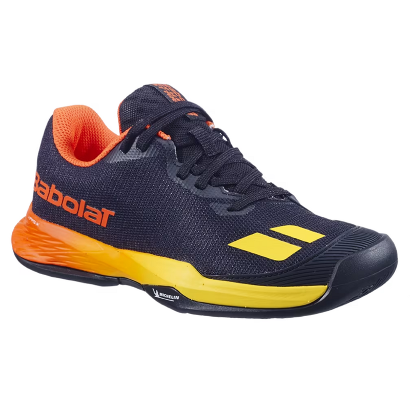 Babolat Boys Jet Mach 3 Junior All Court Tennis Shoes - Black/Sunset - main image