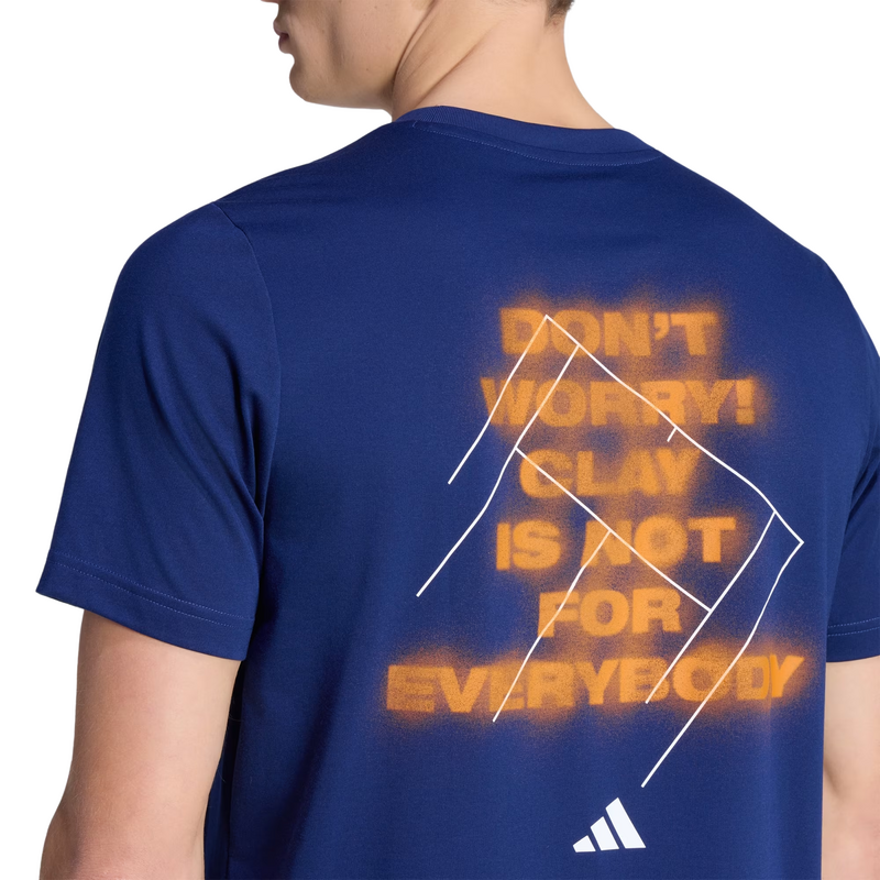 Adidas Mens Clay Is Not Graphic T-Shirt - Dark Blue - main image