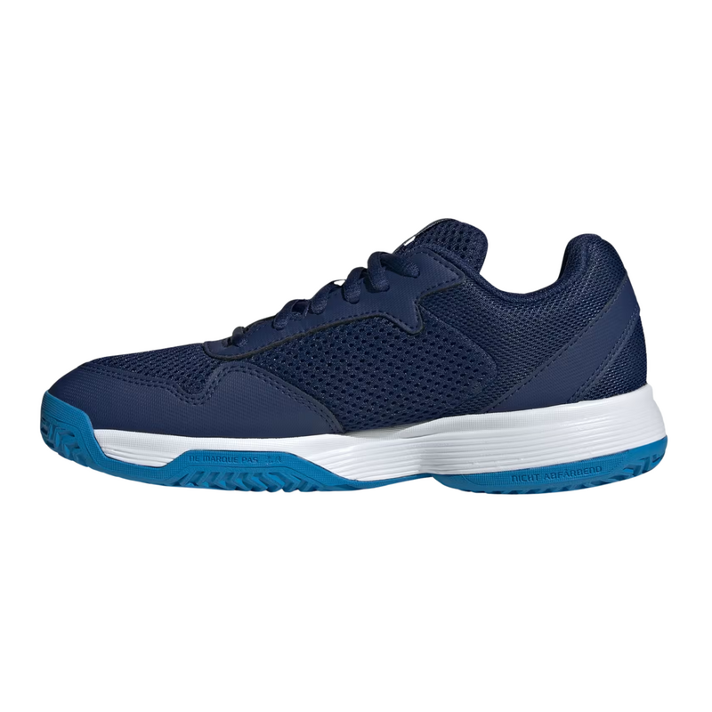 Adidas Kids Courtflash Tennis Shoes - Dark Blue/Cloud White/Bright Blue - main image