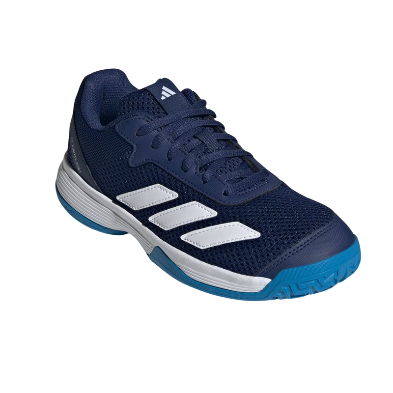 Adidas Kids Courtflash Tennis Shoes - Dark Blue/Cloud White/Bright Blue - main image