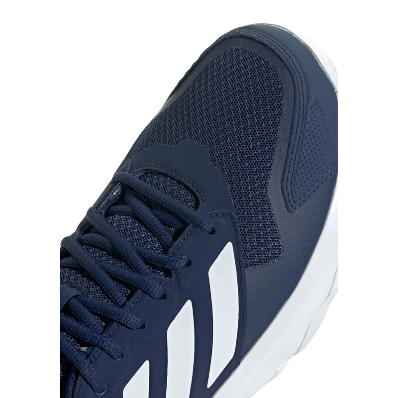 Adidas Mens Courtjam Control 3 Tennis Shoes - Dark Blue/Cloud White/Dark Blue - main image