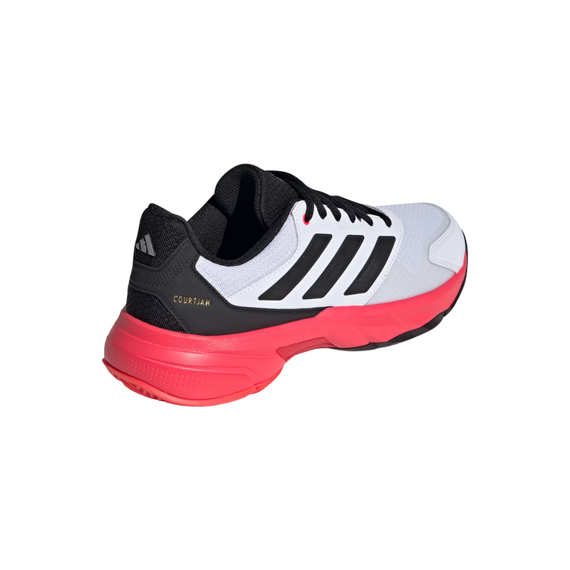 Adidas Mens Courtjam Control 3 Tennis Shoes - Cloud White/Core Black/Lucid Red - main image